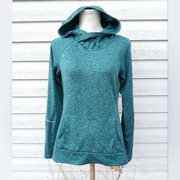 Sweaters - Athletic Pullover Hoodie, Medium, Green, Stretchy, Front Pocket, Excellent condi